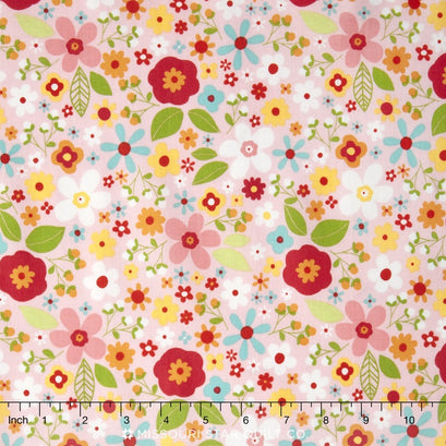 Garden Girl - Floral Pink Yardage