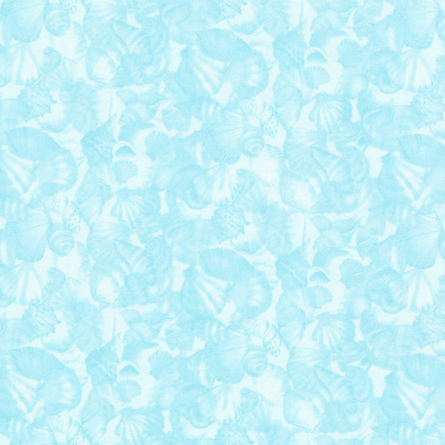 Seascape - Packed Shells Aqua Yardage Primary Image