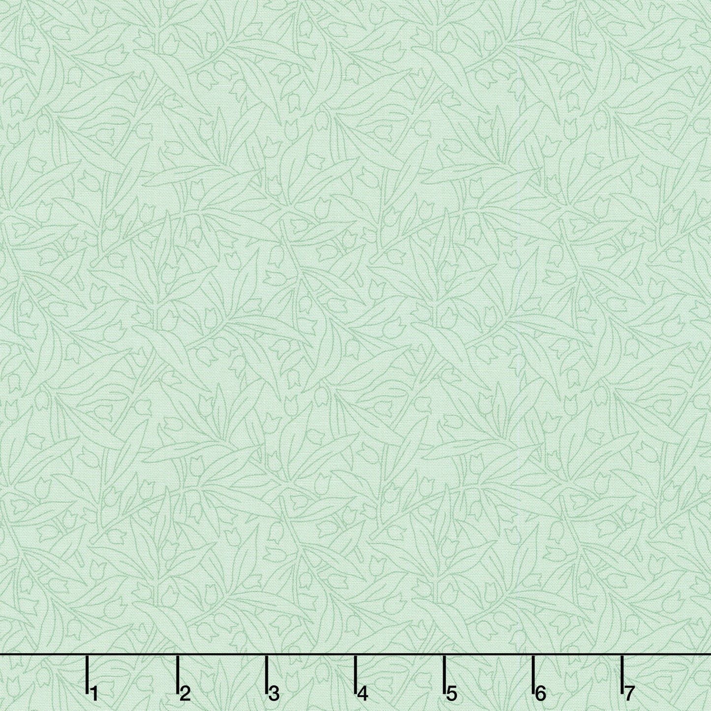 Willoughby - Floral Outline Green Yardage Primary Image