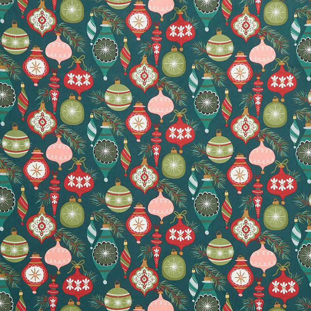 Christmas is in Town - Ornaments Forest Yardage Primary Image