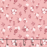 A Walk on the Prairie - Floral Dusty Rose Yardage