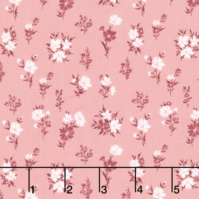 A Walk on the Prairie - Floral Dusty Rose Yardage