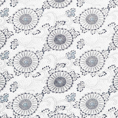 Indigo Blooming - Kiku Sand - Midnight Yardage Primary Image