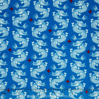 Year of the Ninja - Royalty Blue Yardage