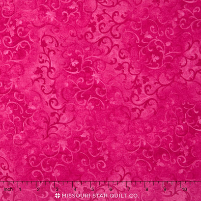 Wilmington Essentials - Pinking of You Scroll Magenta Yardage