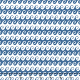 Free as the Ocean - Waves Blue Yardage Primary Image