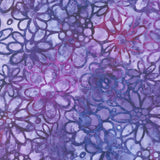 Artisan Batiks - Posies 4 Flowers Purple Yardage