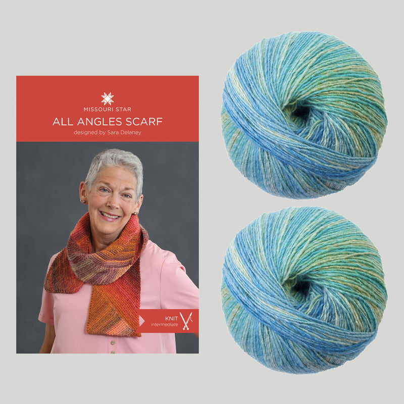 All Angles Scarf Knit Kit - Evening Aquamarine Primary Image