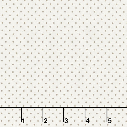 Swiss Dot - Swiss Dot Small Gray on Cream Yardage