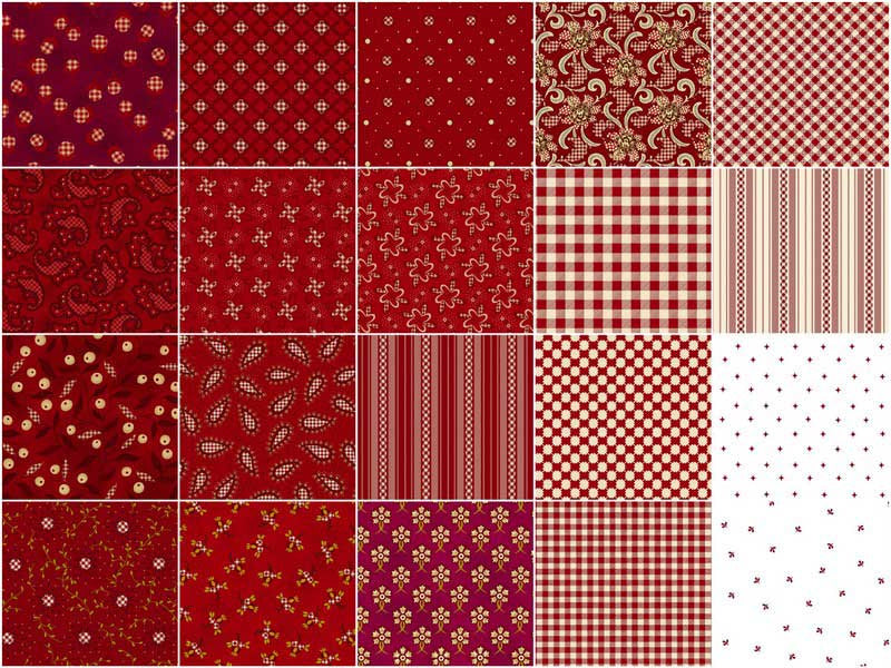 Garnets and Gingham Fat Quarter Bundle Alternative View #2