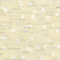 Winter's Grandeur 6 - Champagne Words Champagne Metallic Yardage