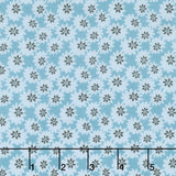 Linen and Lawn - Daisy Blue Cotton Lawn Yardage