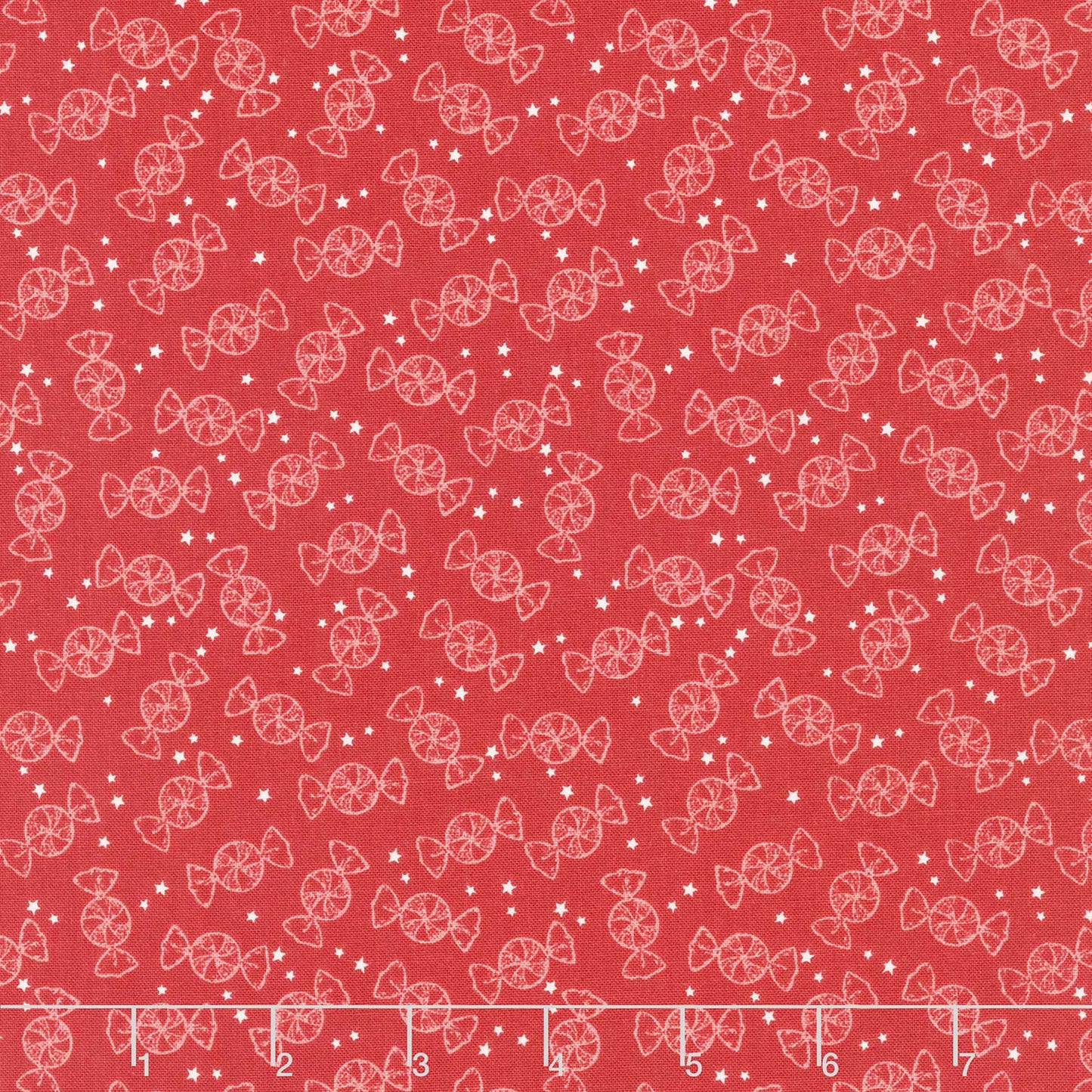 Merry Little Christmas - Peppermint Red Yardage Primary Image