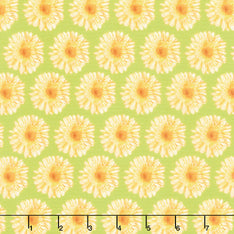 Spring Dreams - Mod Daisy Spring Green Yardage Primary Image