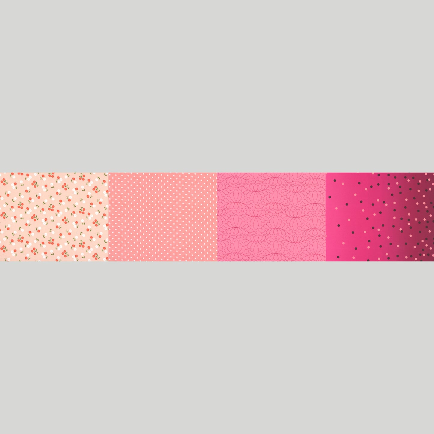 Celebrating 50 Years of Moda - Four In One Blender Print Pink Yardage