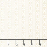 Snowman Gatherings IV - Crystal Stripe Snow - Taupe Yardage Primary Image