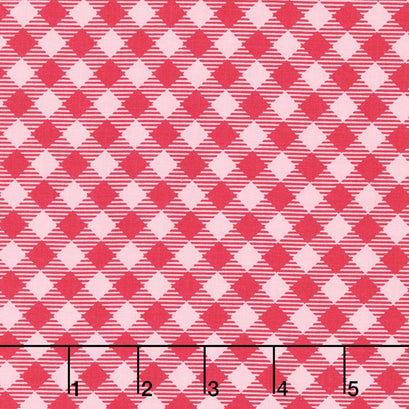 Bee Basics - Gingham Raspberry Yardage