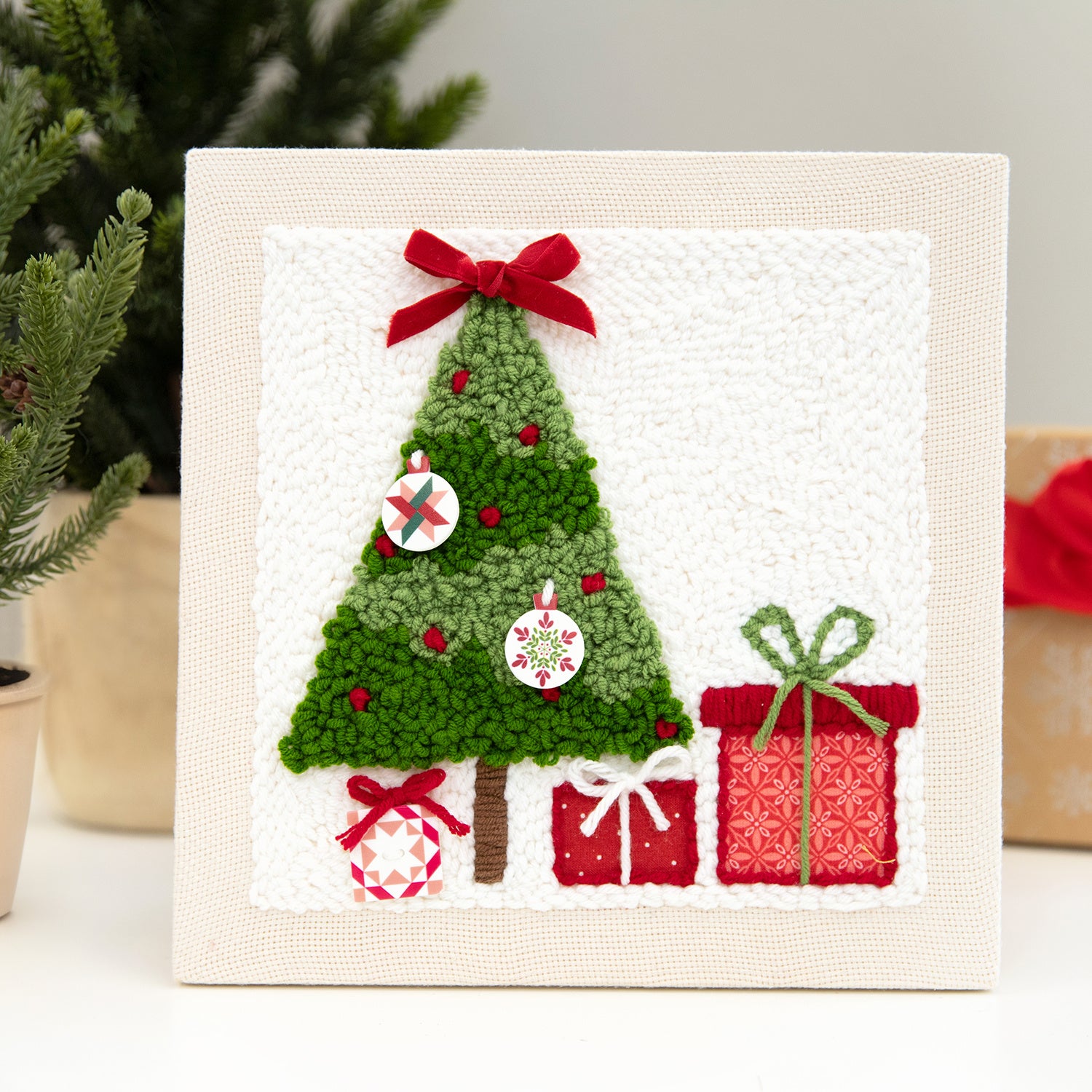 Christmas Morning Punch Needle Embroidery Frame Kit