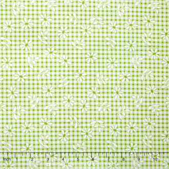 Chatterbox Aprons - Chatterbox Gingham Green Yardage