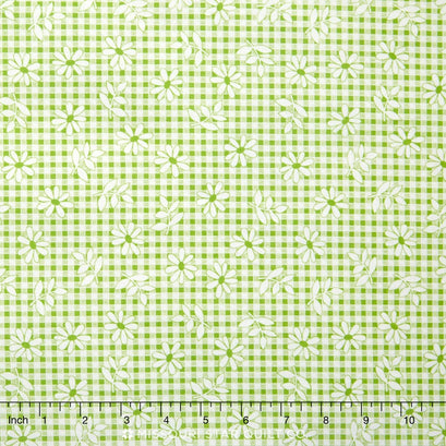 Chatterbox Aprons - Chatterbox Gingham Green Yardage