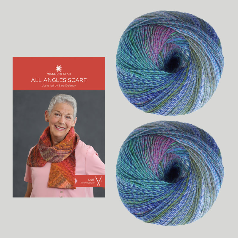 All Angles Scarf Knit Kit - Midnight Sapphire Primary Image