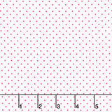 Swiss Dot - Swiss Dot Hot Pink on White Yardage