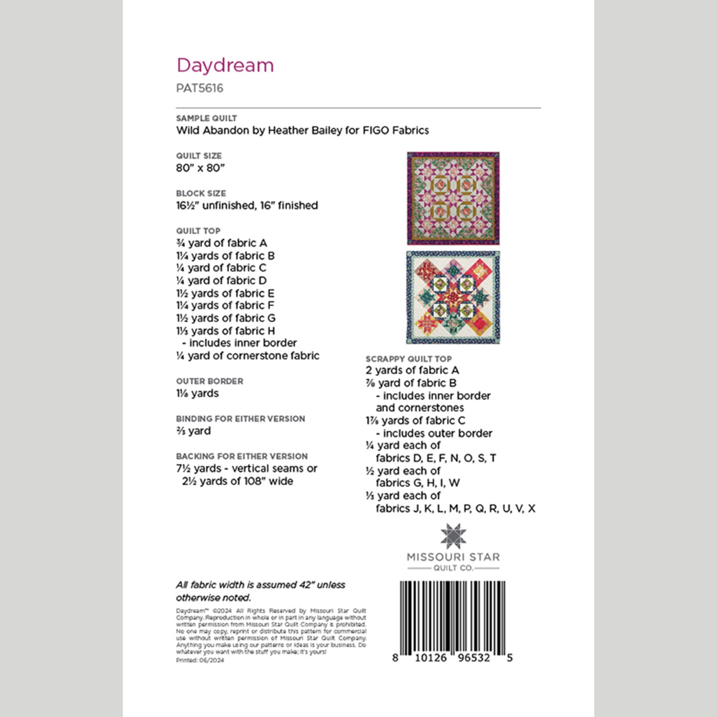 Digital Download - Daydream Quilt Pattern by Missouri Star Alternative View #1