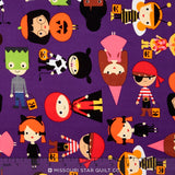 Pumpkin Fun - Kids Purple Yardage