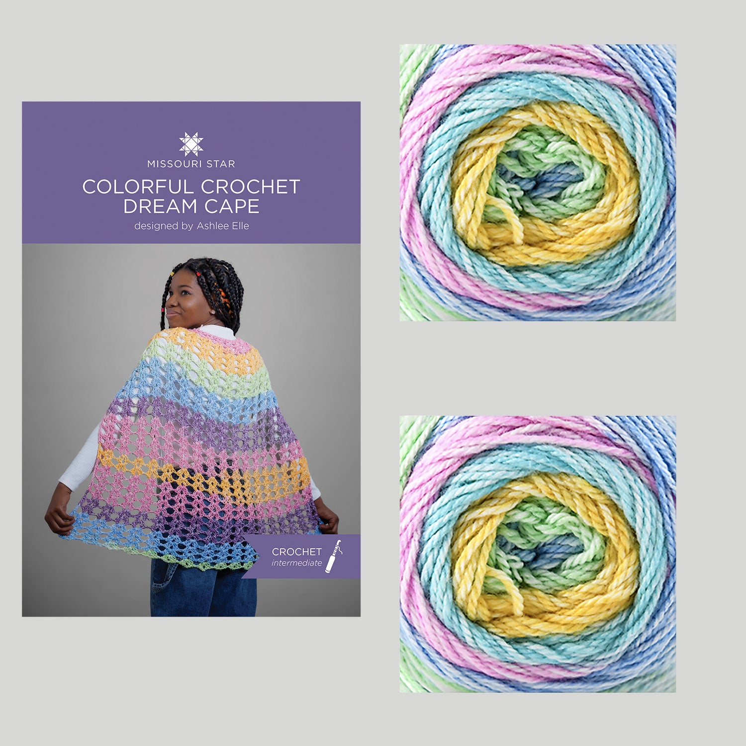 Colorful Crochet Dream Cape - Summer Bouquet Crochet Kit Primary Image