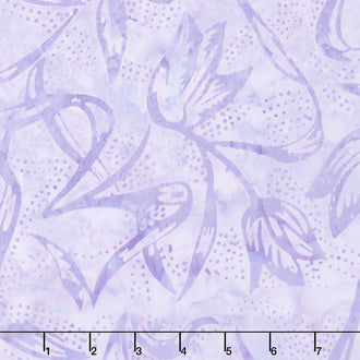 Tonga Batiks - Unicorn Tulips Lilac Yardage