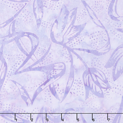 Tonga Batiks - Unicorn Tulips Lilac Yardage