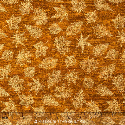 Shades of the Season 8 - Leaf Gold Metallic Yardage