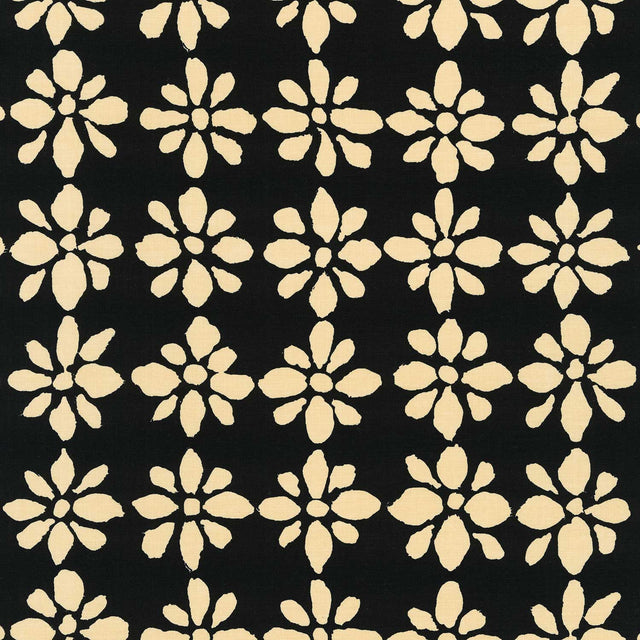 Kaffe Fassett Collective - August 2024 - Snow Flower Black Yardage Primary Image