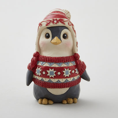 Jim Shore Heartwood Creek Nordic Noel Penguin in Sweater Figurine