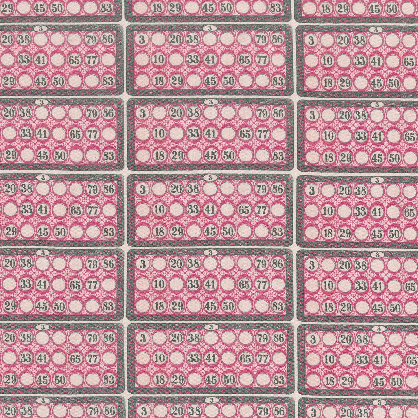 Eclectic Elements - Palette Pink Numbers Yardage