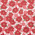 Holiday Flourish - Festive Finery Candy Cane Colorstory Poinsettias Candy Cane Metallic Yardage