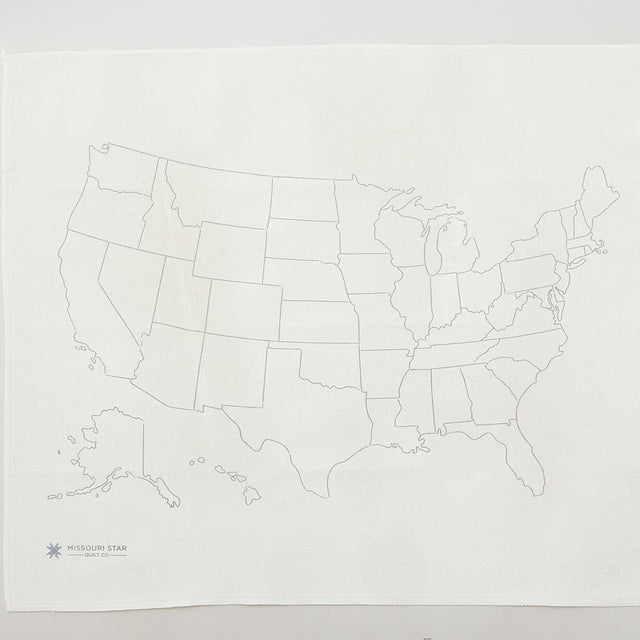 United States (U.S. , US) Embroidery Map + Missouri Star Peel & Stitch Primary Image