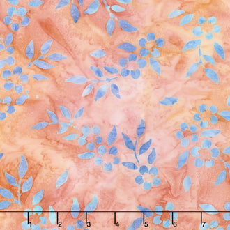 Artisan Batiks - Serendipity 3 Flowers Cantaloupe Yardage