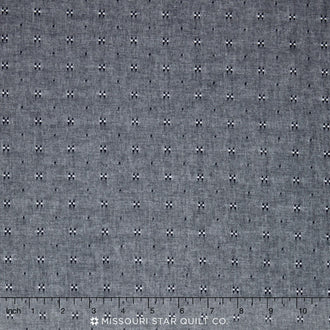 Chambray Union - Dobby Dot Indigo Yardage