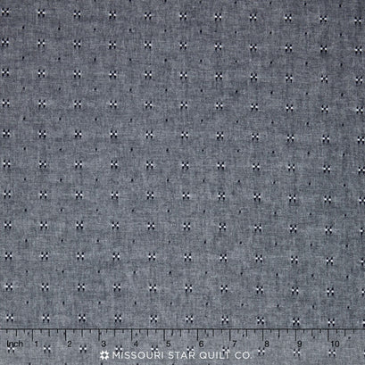 Chambray Union - Dobby Dot Indigo Yardage