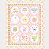 Bundle of Joy - Baby Animals Pink Multi Panel Yardage Primary Image