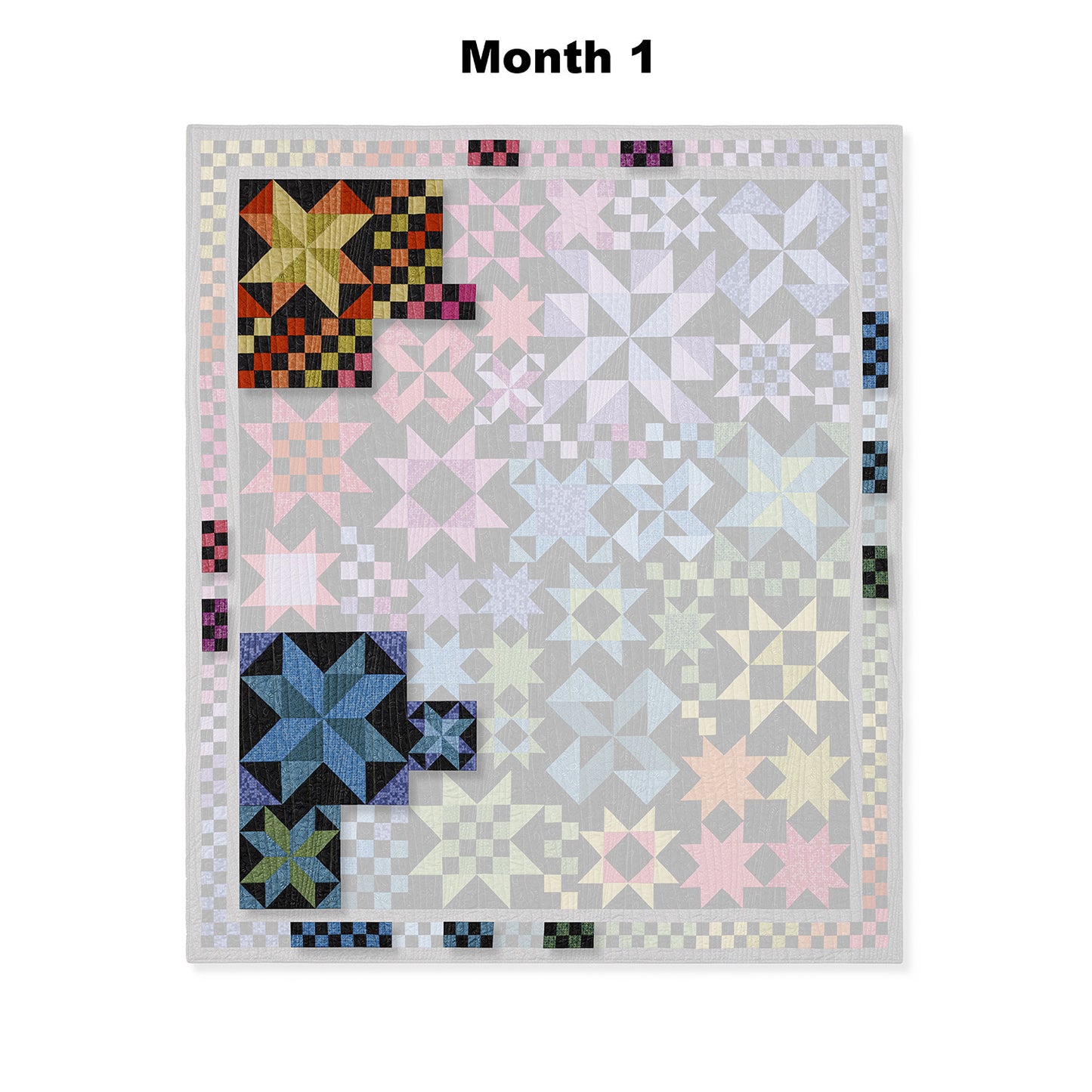 Country Skies at Night Block of the Month Alternative View #5