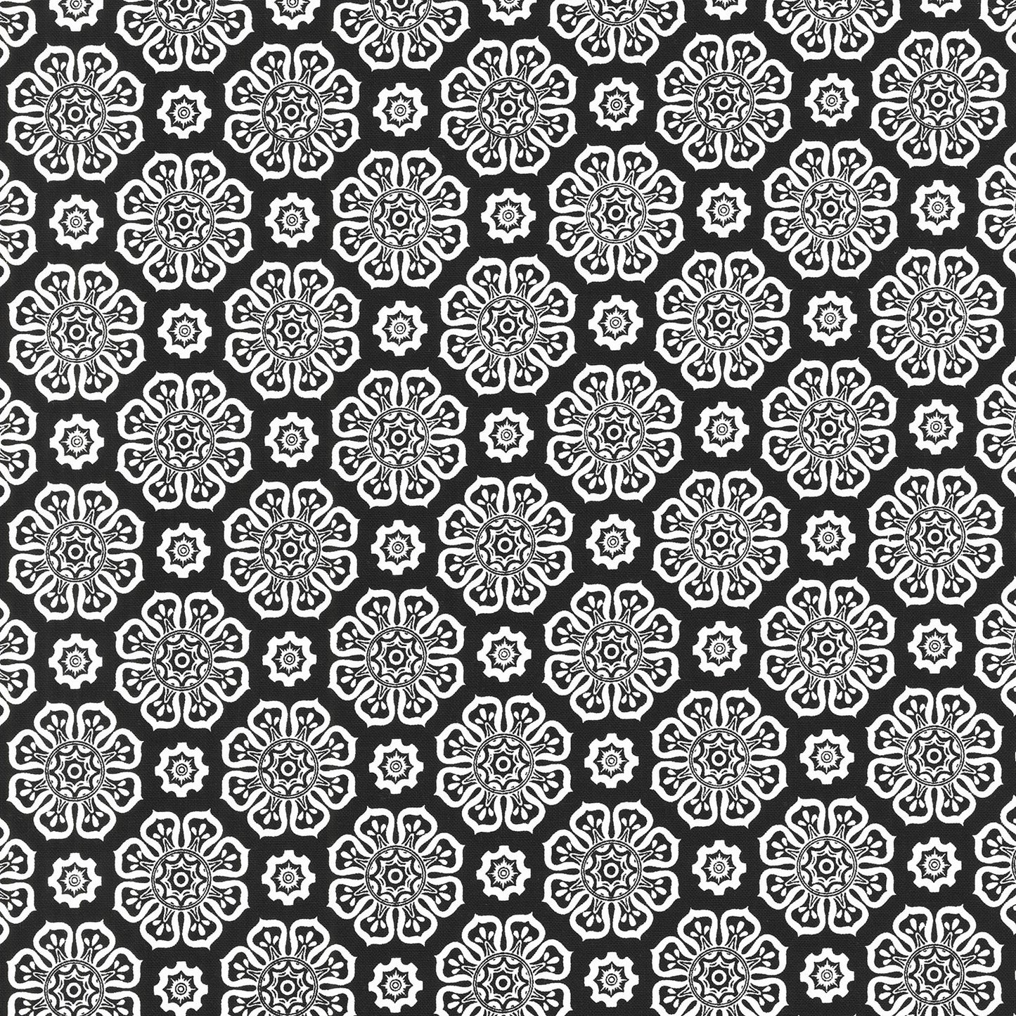 Blackout (Robert Kaufman) - Flowers Jet Yardage Primary Image