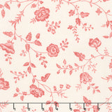 Rouenneries Trois - Etonnante Pearl Faded Red Yardage