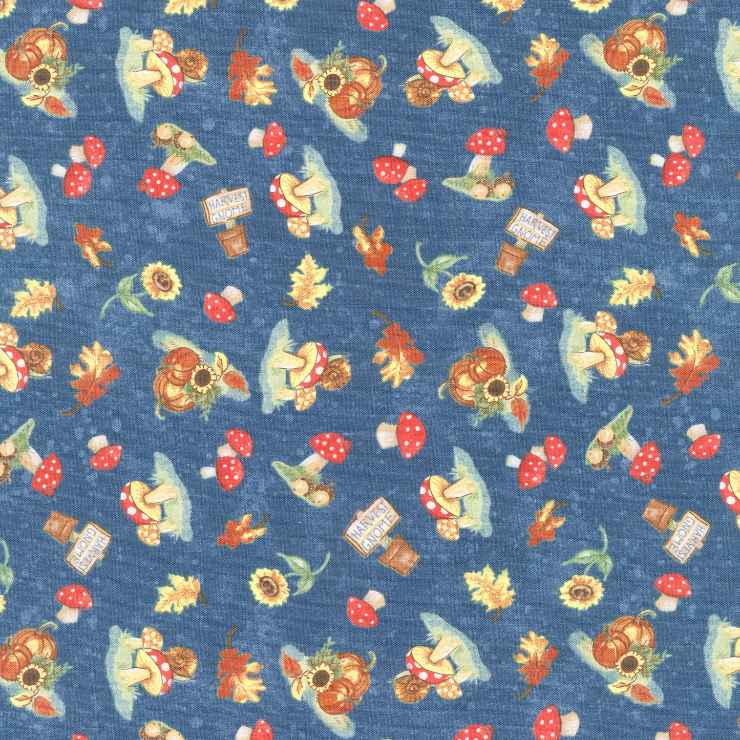 Gnome-kin Patch - Mushroom Toss Navy Yardage Primary Image