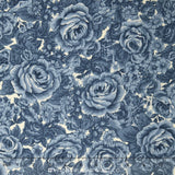 Belcourt - Tonal Roses Dusty Blue Yardage