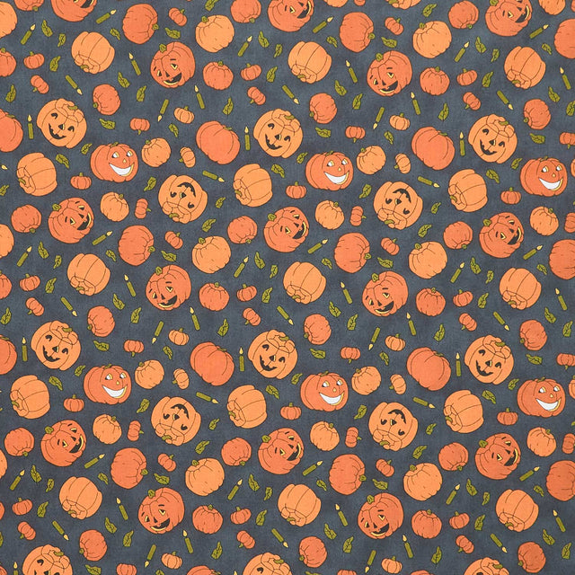 No Tricks, Just Treats - Tossed Pumpkins Yardage Primary Image