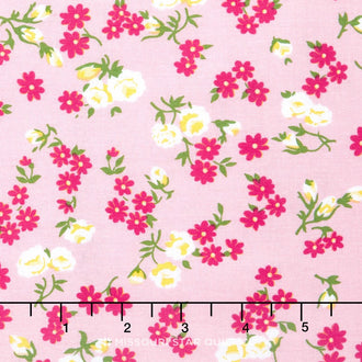 Dainty Darling - Dainty Daisy Pink Yardage