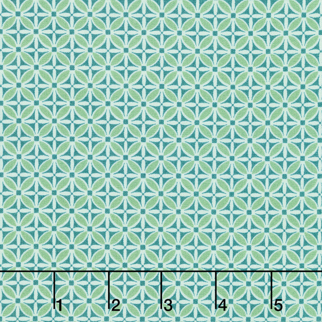 Willoughby - Geo Turquoise Yardage Primary Image