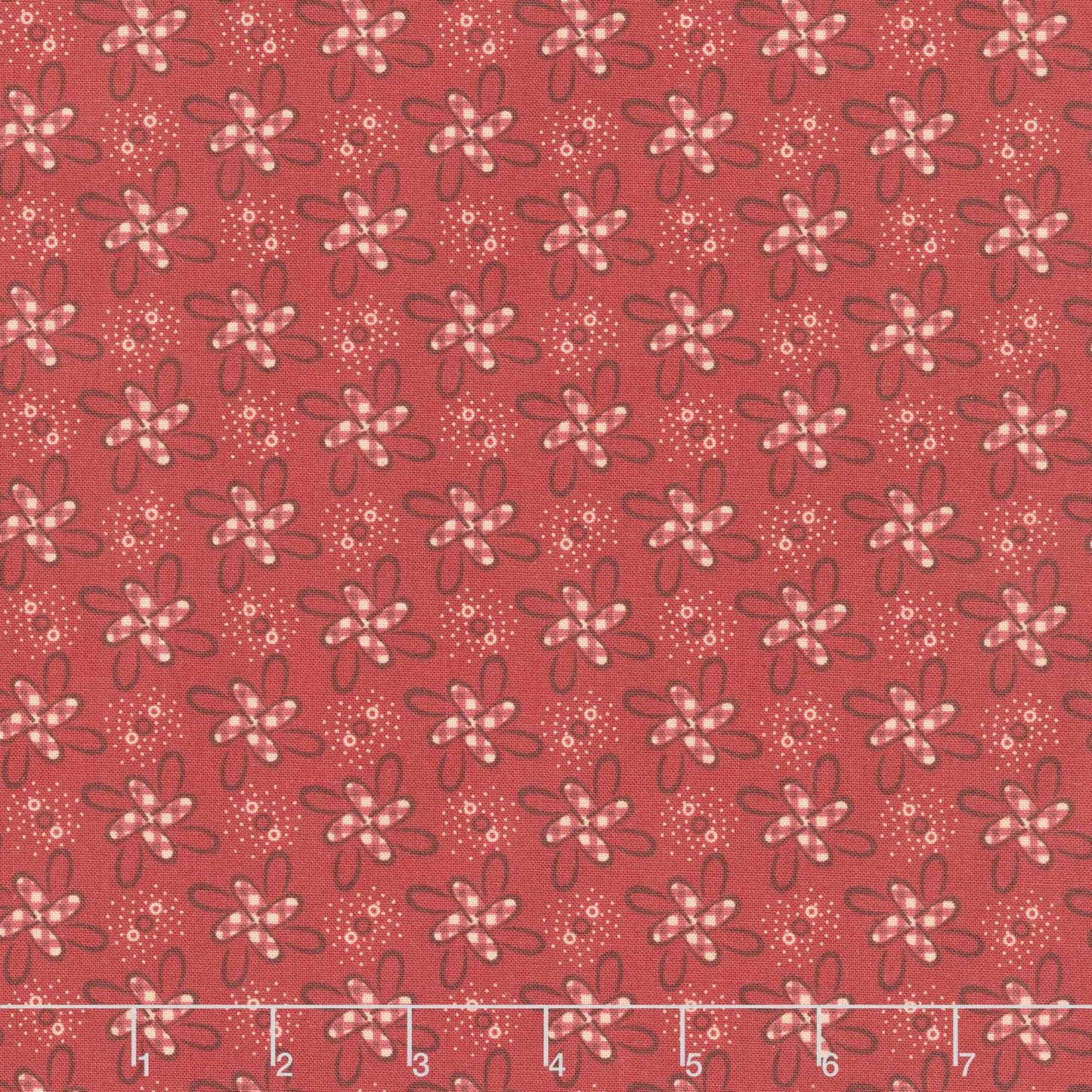 Garnets and Gingham - Whirlygig Garnet Yardage Primary Image